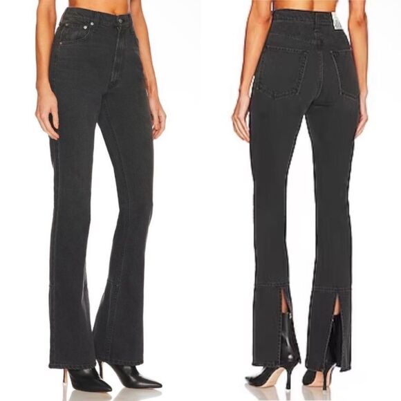 MOTHER SNACKS! NWT High Waist Wedge Slit Heel Jeans in Mouthwatering Size 29 - Picture 1 of 12
